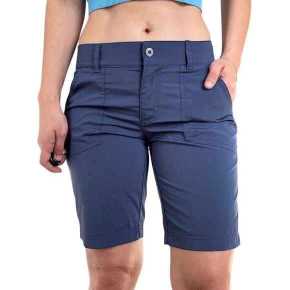 New Columbia Navy Blue Omni Shield Hiking Camping Shorts Bermuda Size 6 Women - Picture 1 of 7